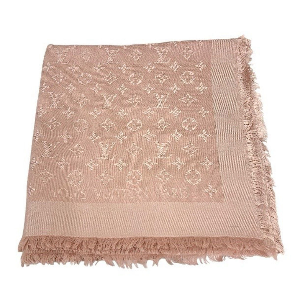 Louis Vuitton Monogram Shawl/Stole, Silk Wool, M74441